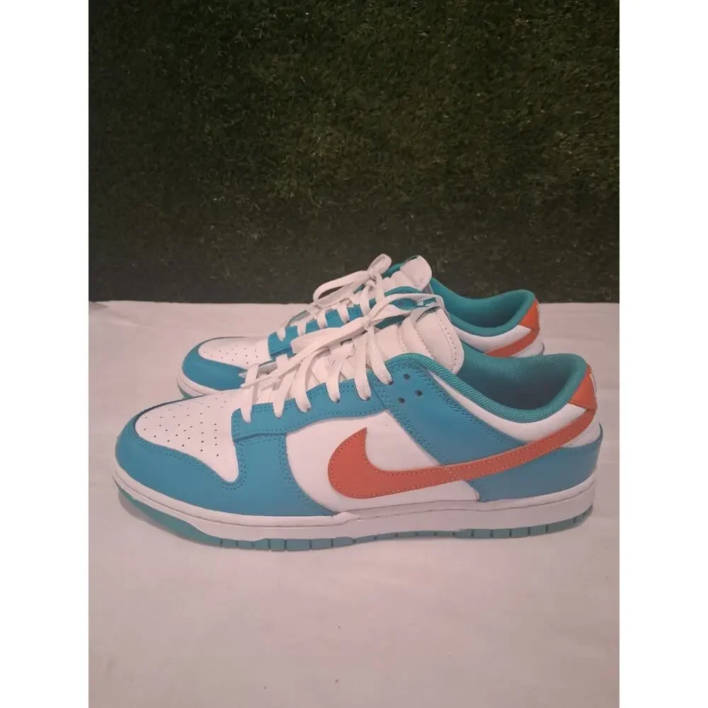 Nike Dunk Low Miami Dolphins White Dusty Cactus DV0833-102 Men's Size 13 Used